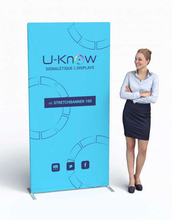 STRETCH BANNER 100  Stand éco HD 100x200 cm