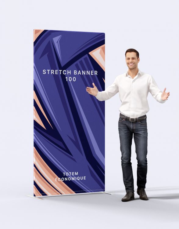 STRETCH BANNER 100  Stand éco HD 100x200 cm